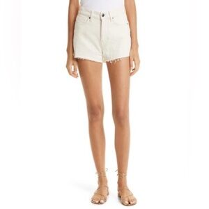 Veronica Beard Timmi Cutoff Shorts Size 30 / 10 Ecru High Rise Designer Summer‎